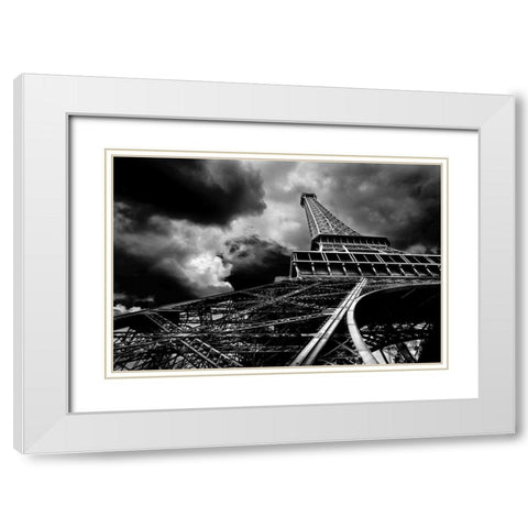 The Tower White Modern Wood Framed Art Print with Double Matting by Bertrande, Arnaud