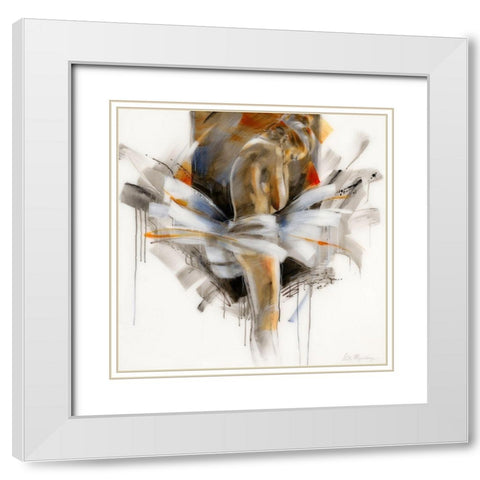 Modest I White Modern Wood Framed Art Print with Double Matting by Meijering, Kitty