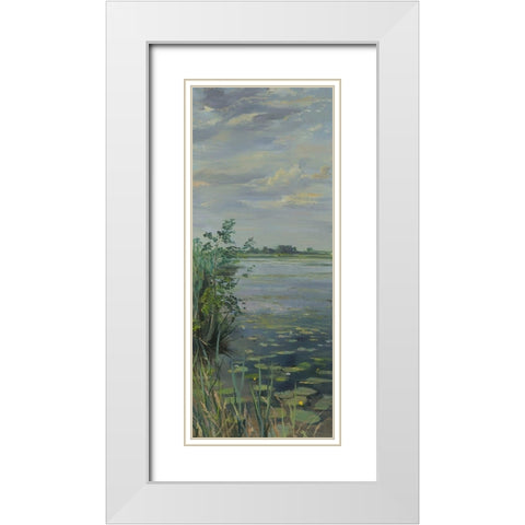 Water Lilies Earnewald I White Modern Wood Framed Art Print with Double Matting by Koopmans, Gosse