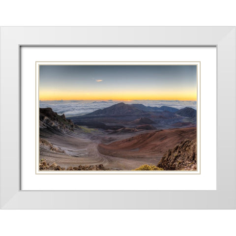 Crater White Modern Wood Framed Art Print with Double Matting by Terrible, Aurelien