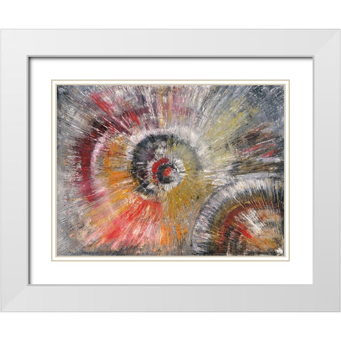 Explosion II White Modern Wood Framed Art Print with Double Matting by Arns-Muller, Monika