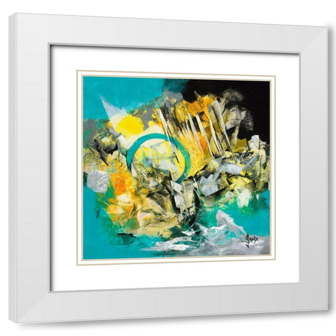 Chemin de la quietude White Modern Wood Framed Art Print with Double Matting by Jadis