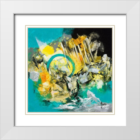 Chemin de la quietude White Modern Wood Framed Art Print with Double Matting by Jadis