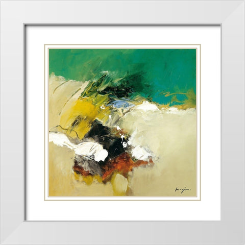 Variations abstraites II White Modern Wood Framed Art Print with Double Matting by Magis, Pascal