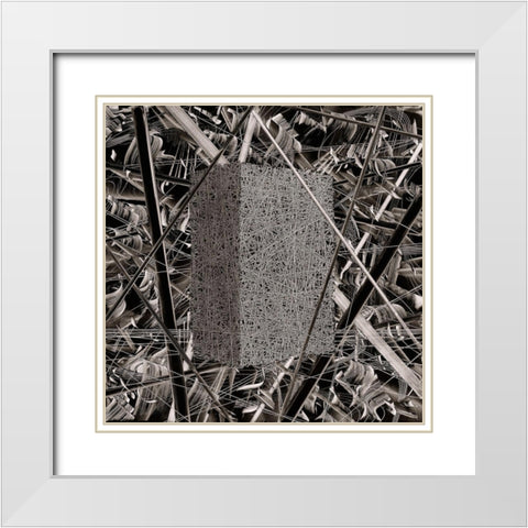 BW 231113 White Modern Wood Framed Art Print with Double Matting by NADAL