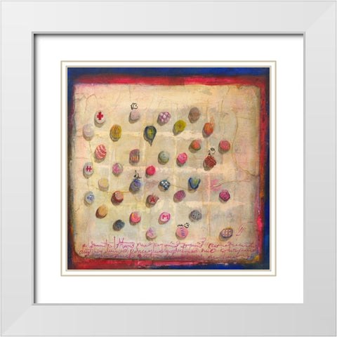 El Amor VI White Modern Wood Framed Art Print with Double Matting by Leys, Gemma