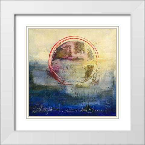 Aqui te amo V White Modern Wood Framed Art Print with Double Matting by Leys, Gemma