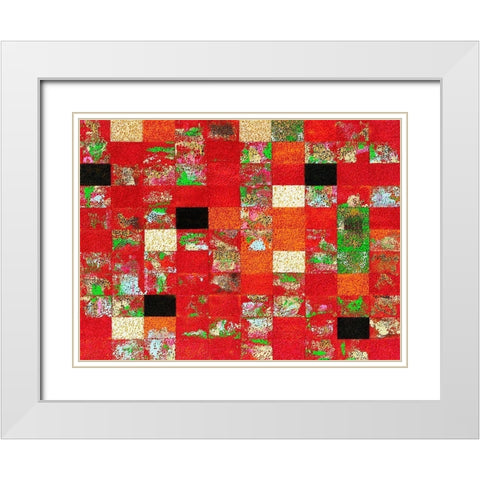 China Red White Modern Wood Framed Art Print with Double Matting by Fahar