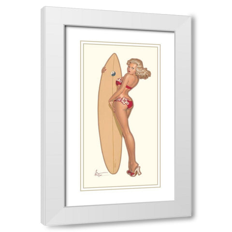 Pauline a Hawai White Modern Wood Framed Art Print with Double Matting by Hitte, Patrick