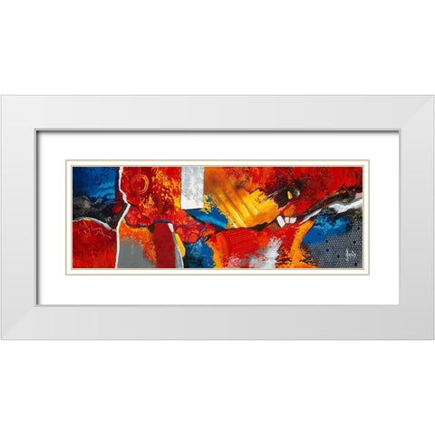 Vie de Joie White Modern Wood Framed Art Print with Double Matting by Jadis