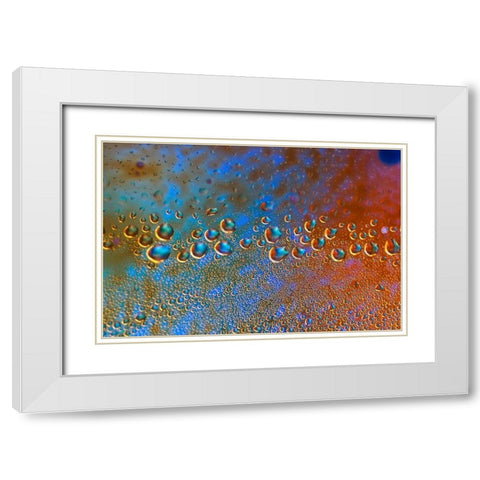 Droping Caravan White Modern Wood Framed Art Print with Double Matting by NUPHO