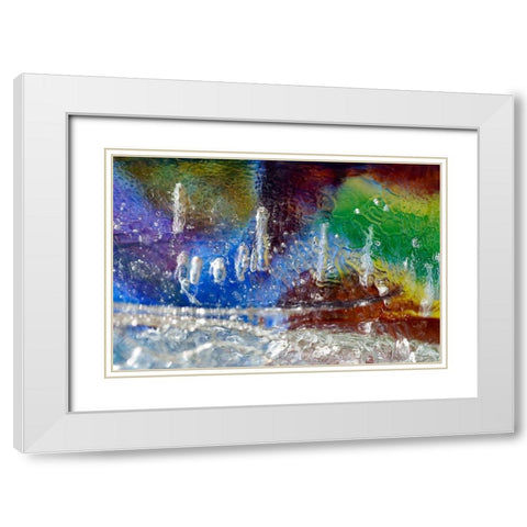 Iceline White Modern Wood Framed Art Print with Double Matting by NUPHO