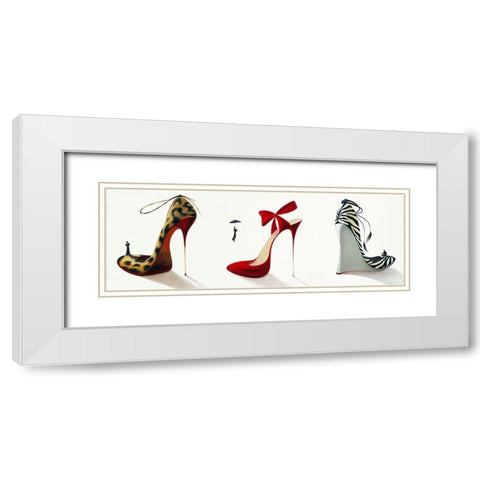 Triple Passion White Modern Wood Framed Art Print with Double Matting by Panasenko, Inna