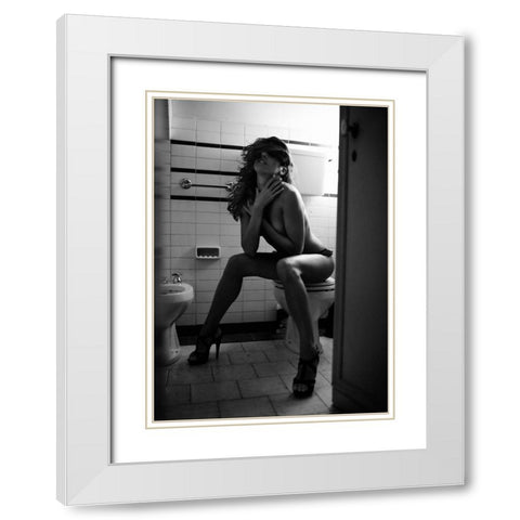 Desperate Housewife White Modern Wood Framed Art Print with Double Matting by Milillo, Marco