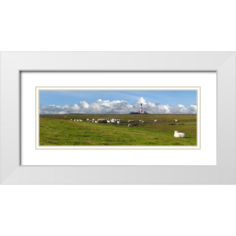 St. Peter Ording White Modern Wood Framed Art Print with Double Matting by Fischer, Rolf