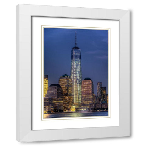 Symbol White Modern Wood Framed Art Print with Double Matting by Terrible, Aurelien