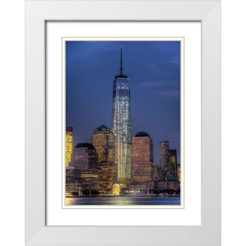 Symbol White Modern Wood Framed Art Print with Double Matting by Terrible, Aurelien