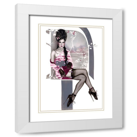 Chinwater White Modern Wood Framed Art Print with Double Matting by Horwath, Sara