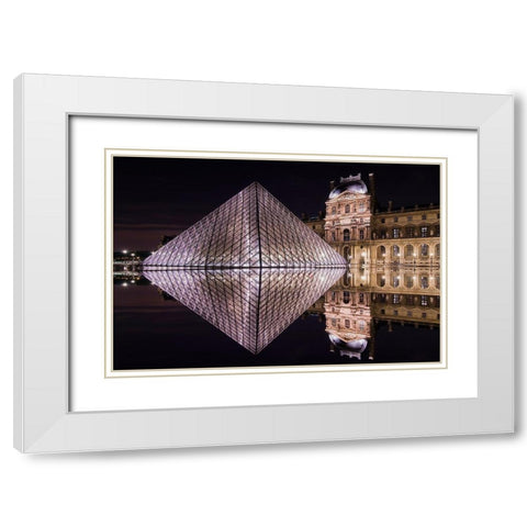 Le Diamant de Paris White Modern Wood Framed Art Print with Double Matting by Bertrande, Arnaud