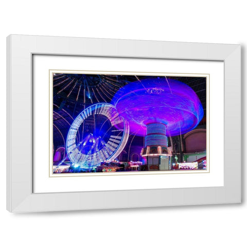 Non stop White Modern Wood Framed Art Print with Double Matting by Bertrande, Arnaud