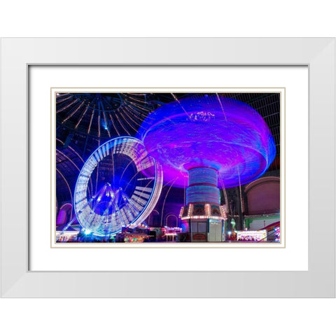 Non stop White Modern Wood Framed Art Print with Double Matting by Bertrande, Arnaud