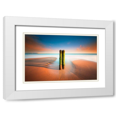 Il White Modern Wood Framed Art Print with Double Matting by Bertrande, Arnaud