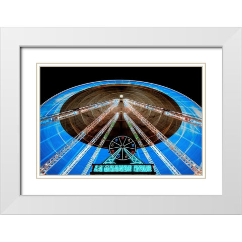 La grande roue White Modern Wood Framed Art Print with Double Matting by Bertrande, Arnaud