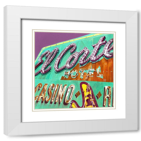 El Cortez White Modern Wood Framed Art Print with Double Matting by van Sprengel, Didier