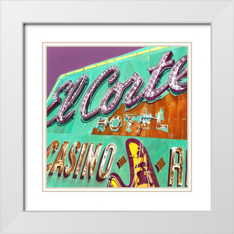 El Cortez White Modern Wood Framed Art Print with Double Matting by van Sprengel, Didier