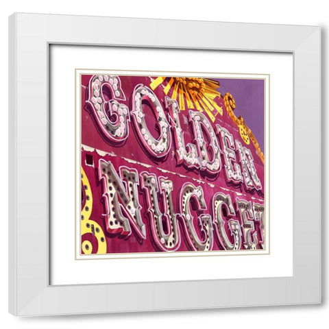 Golden Nugget White Modern Wood Framed Art Print with Double Matting by van Sprengel, Didier