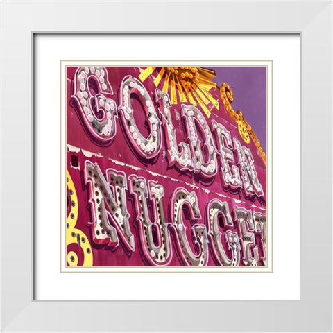 Golden Nugget White Modern Wood Framed Art Print with Double Matting by van Sprengel, Didier