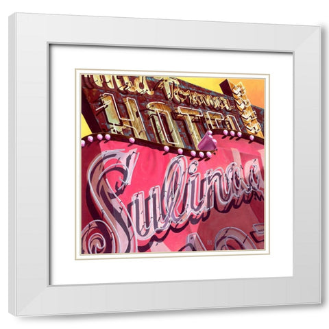 Sulinda Inn White Modern Wood Framed Art Print with Double Matting by van Sprengel, Didier