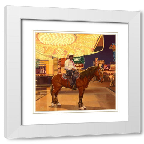 Get Lucky White Modern Wood Framed Art Print with Double Matting by van Sprengel, Didier