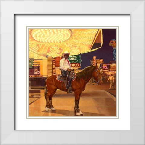 Get Lucky White Modern Wood Framed Art Print with Double Matting by van Sprengel, Didier