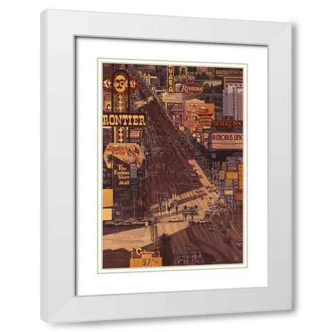 The Strip White Modern Wood Framed Art Print with Double Matting by van Sprengel, Didier