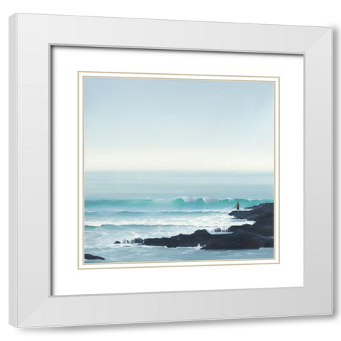 Fisherman II White Modern Wood Framed Art Print with Double Matting by Reader, Dawn