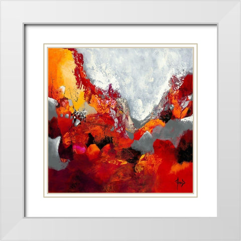 Pressentiment White Modern Wood Framed Art Print with Double Matting by Jadis