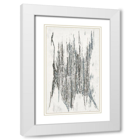 Ecailles de Dragon White Modern Wood Framed Art Print with Double Matting by Caro-H