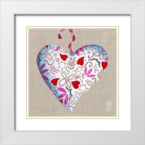 Passion White Modern Wood Framed Art Print with Double Matting by Mellier, Francine