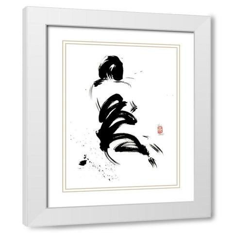 L imminence du desir White Modern Wood Framed Art Print with Double Matting by Hanniet, Marc