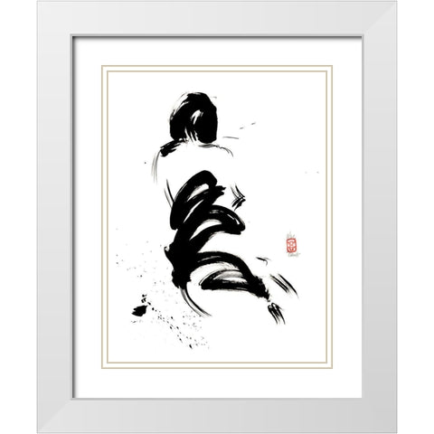 L imminence du desir White Modern Wood Framed Art Print with Double Matting by Hanniet, Marc