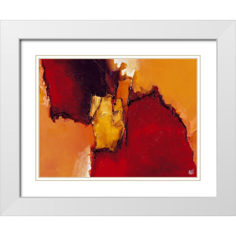 Orkis bourbon White Modern Wood Framed Art Print with Double Matting by Marchi