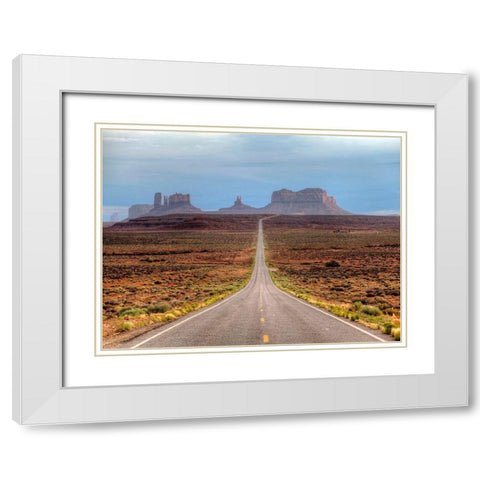 Backyard White Modern Wood Framed Art Print with Double Matting by Terrible, Aurelien