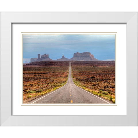 Backyard White Modern Wood Framed Art Print with Double Matting by Terrible, Aurelien