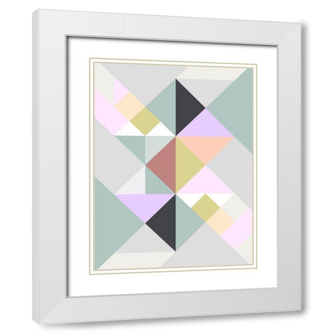 Linde Drehkraft White Modern Wood Framed Art Print with Double Matting by SARA Design