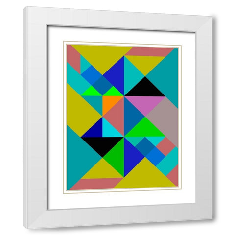 Chinasommer White Modern Wood Framed Art Print with Double Matting by SARA Design