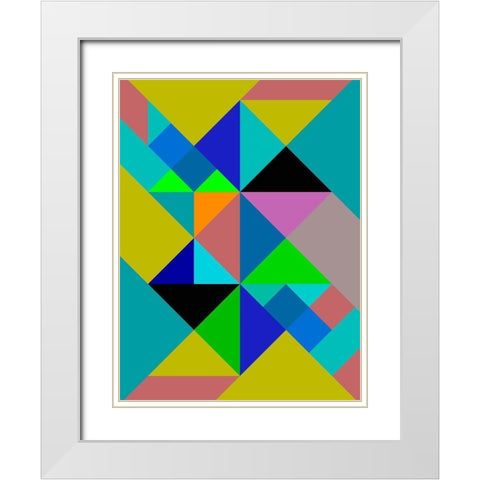 Chinasommer White Modern Wood Framed Art Print with Double Matting by SARA Design