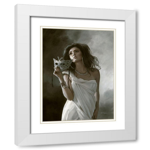 Breaking the Silence White Modern Wood Framed Art Print with Double Matting by Seifert, Brita