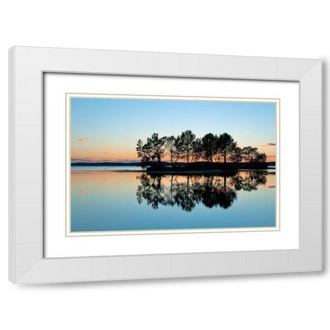 Recto - Verso White Modern Wood Framed Art Print with Double Matting by Bertrande, Arnaud