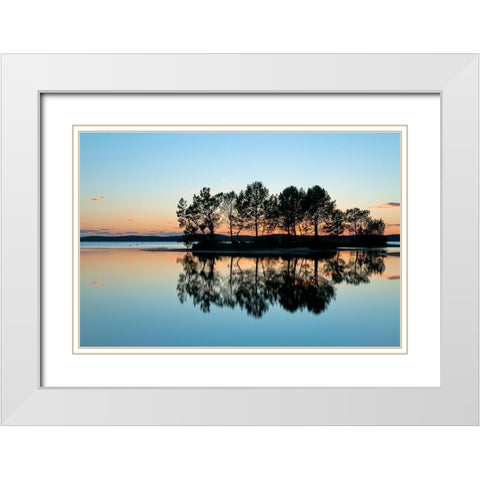 Recto - Verso White Modern Wood Framed Art Print with Double Matting by Bertrande, Arnaud